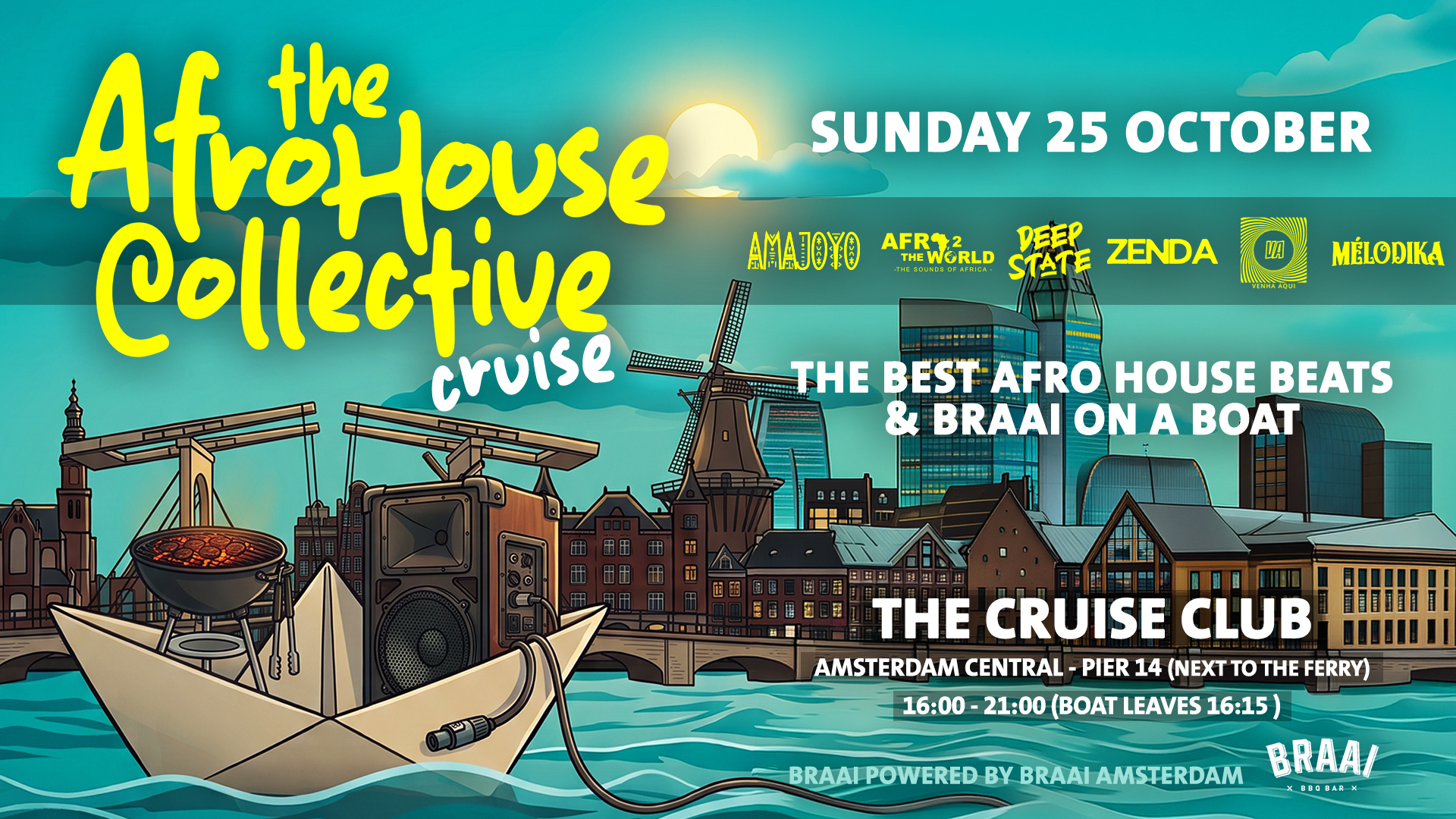 The Afro House Collective Cruise ADE boat party